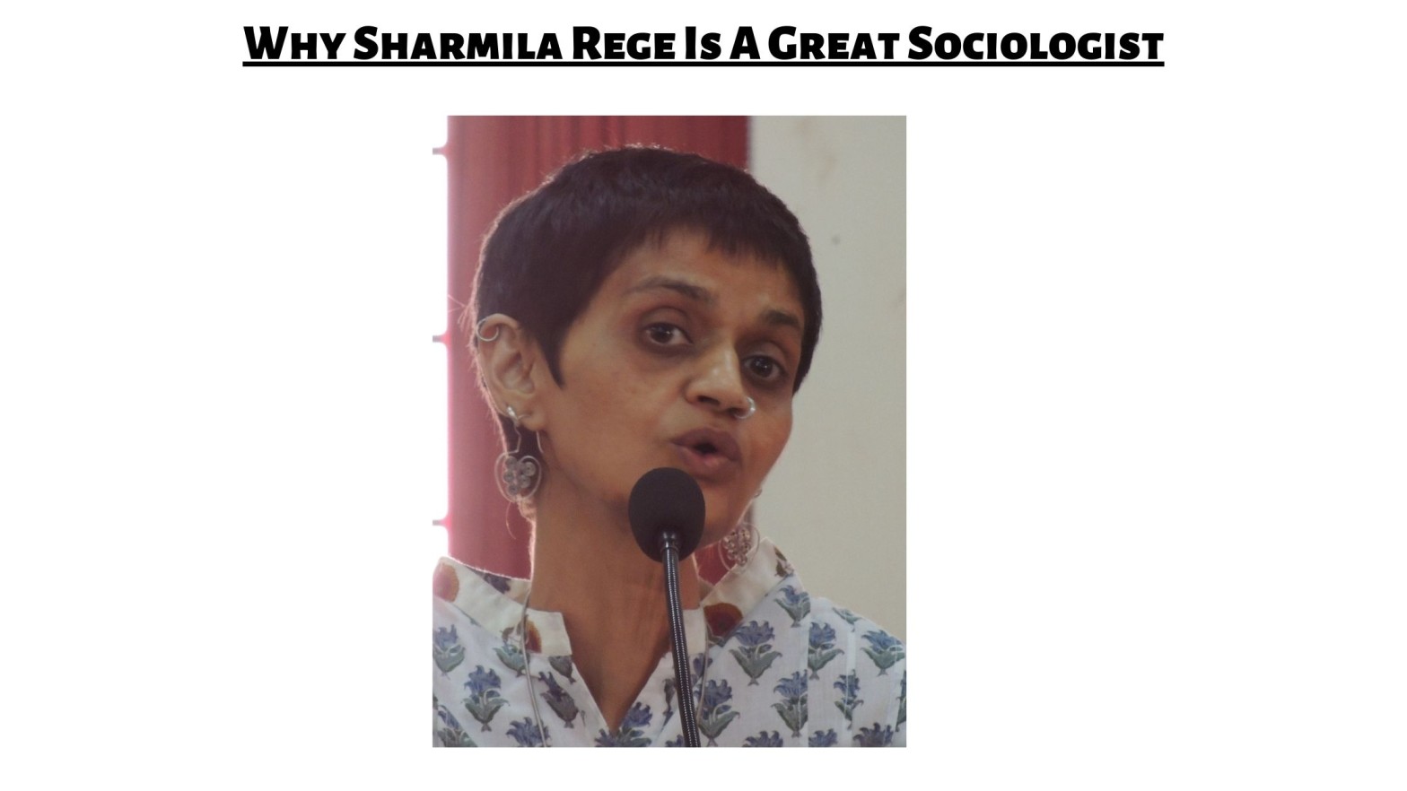 why sharmila rege is a great sociologist and her contributions