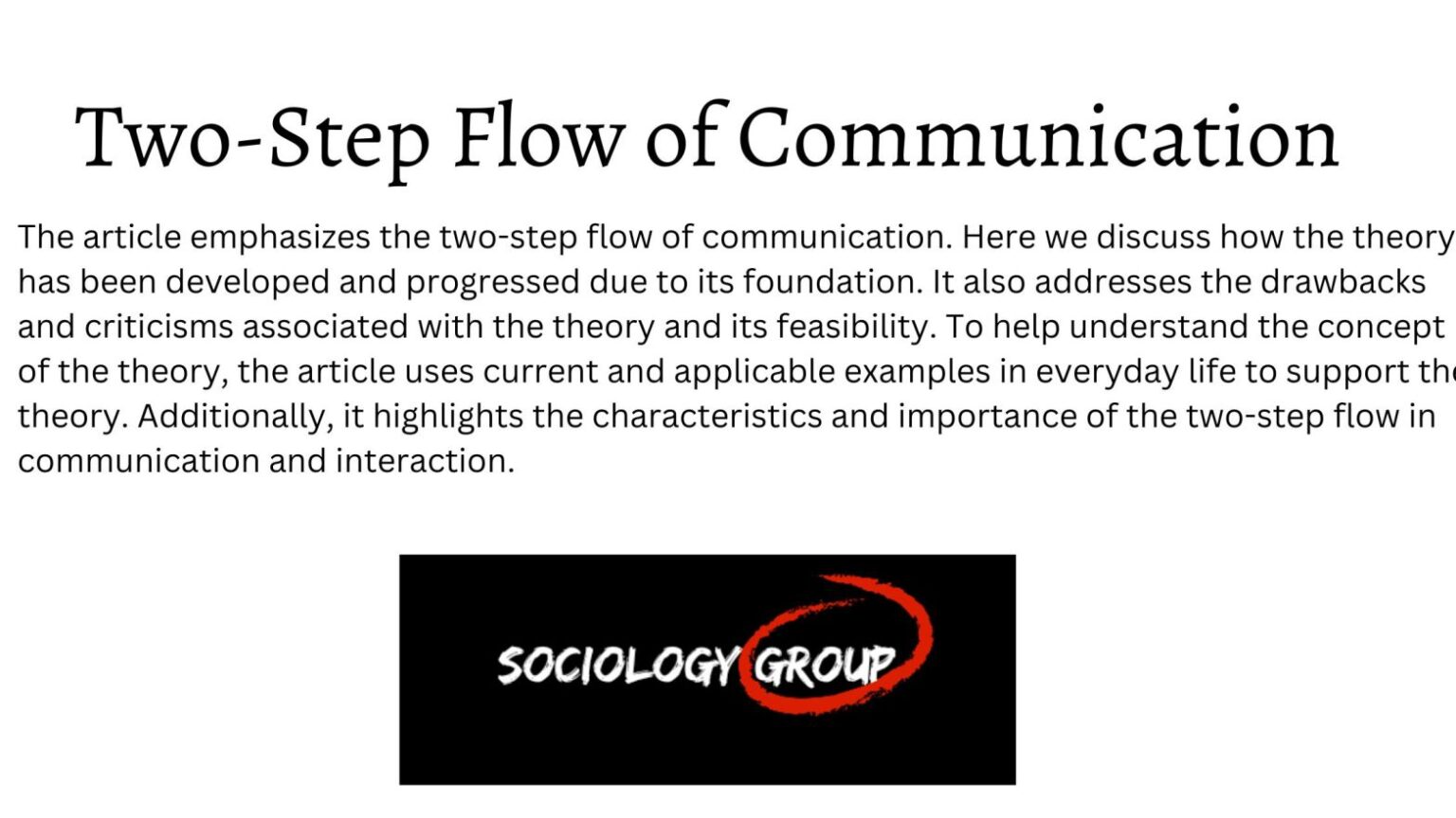 flow of communication definition essays